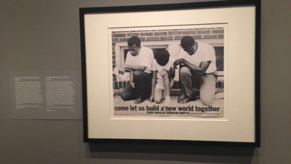 a picture of a photograph which was renown during the Civil Rights movement when African-Americans fought for, along with other rights, the right to vote.
